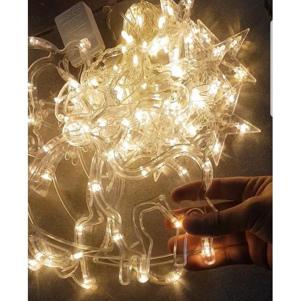 Dàn Đèn Nháy Trang Trí Thả Tuần Lộc Màu Vàng Siêu Đẹp Mùa Noel