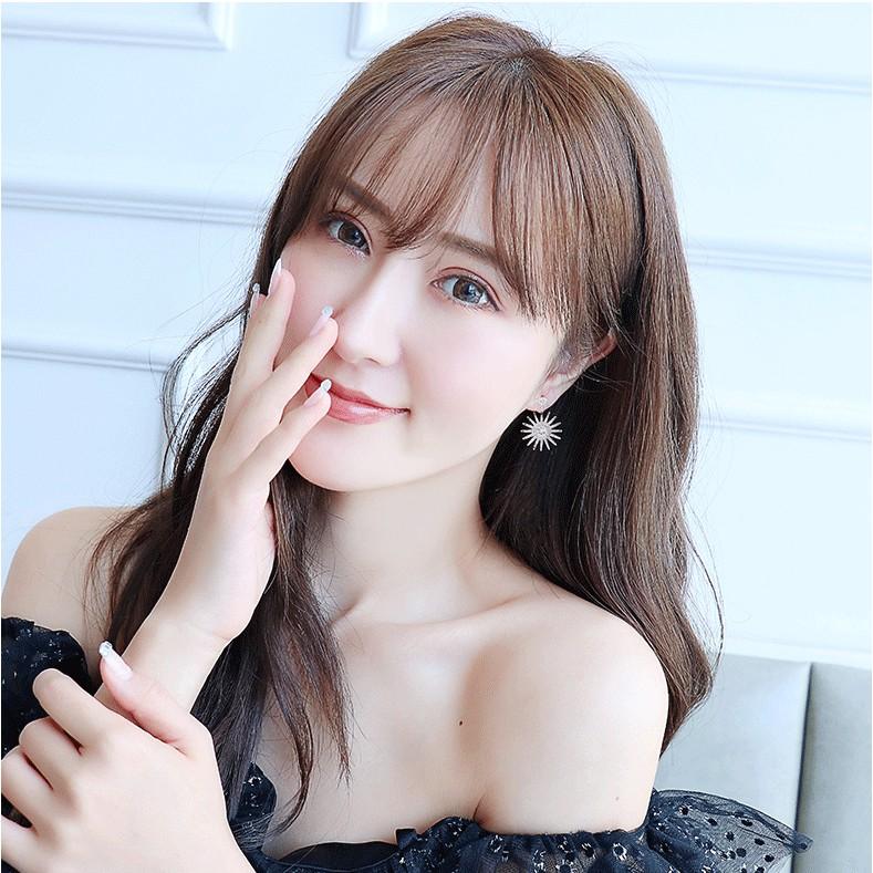 BÔNG TAI BẠC TA MÓC TRÒN ĐÍNH HẠT CHÂU HOT