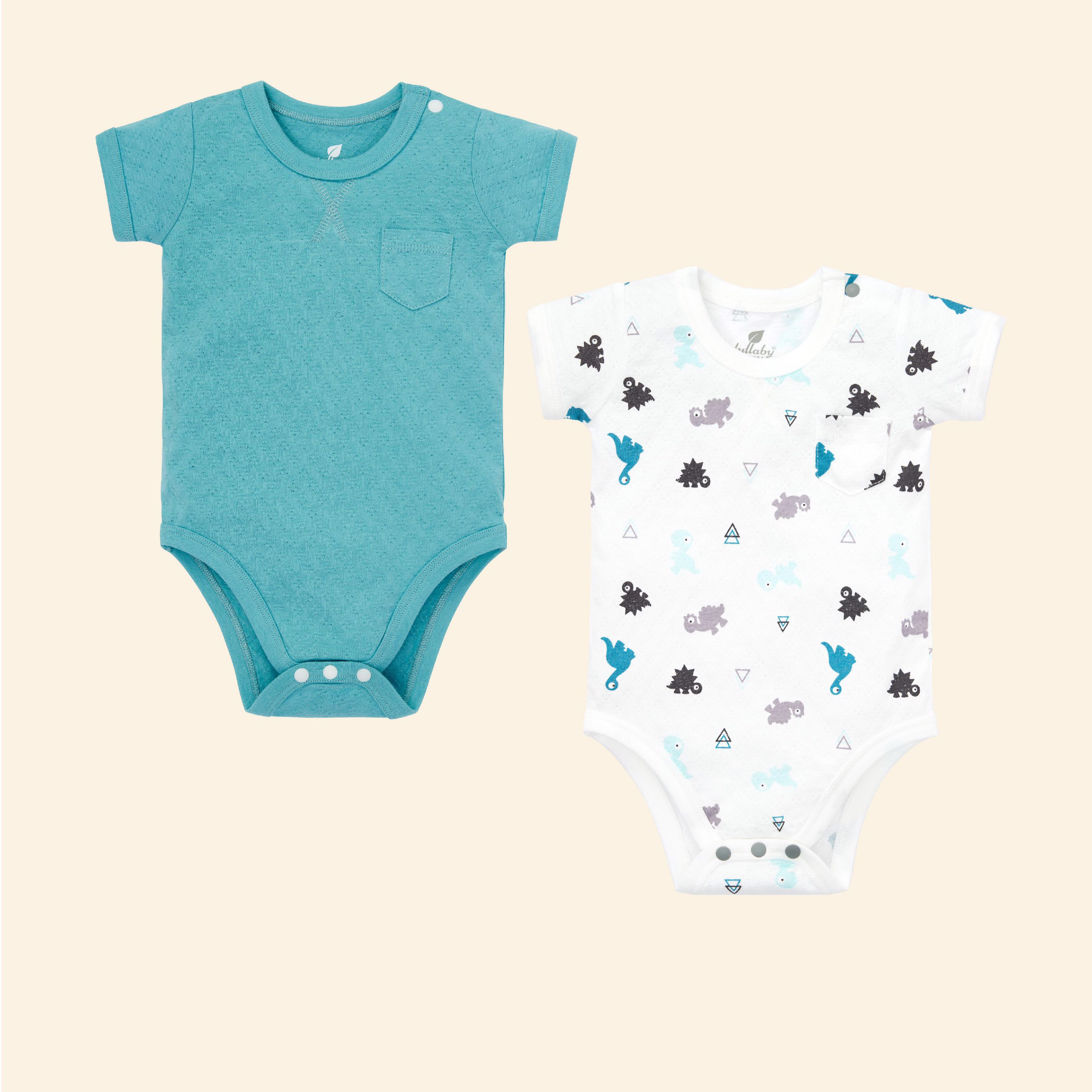 Bộ 2 Bodysuit Cộc Tay Bé Trai Lullaby NH19B