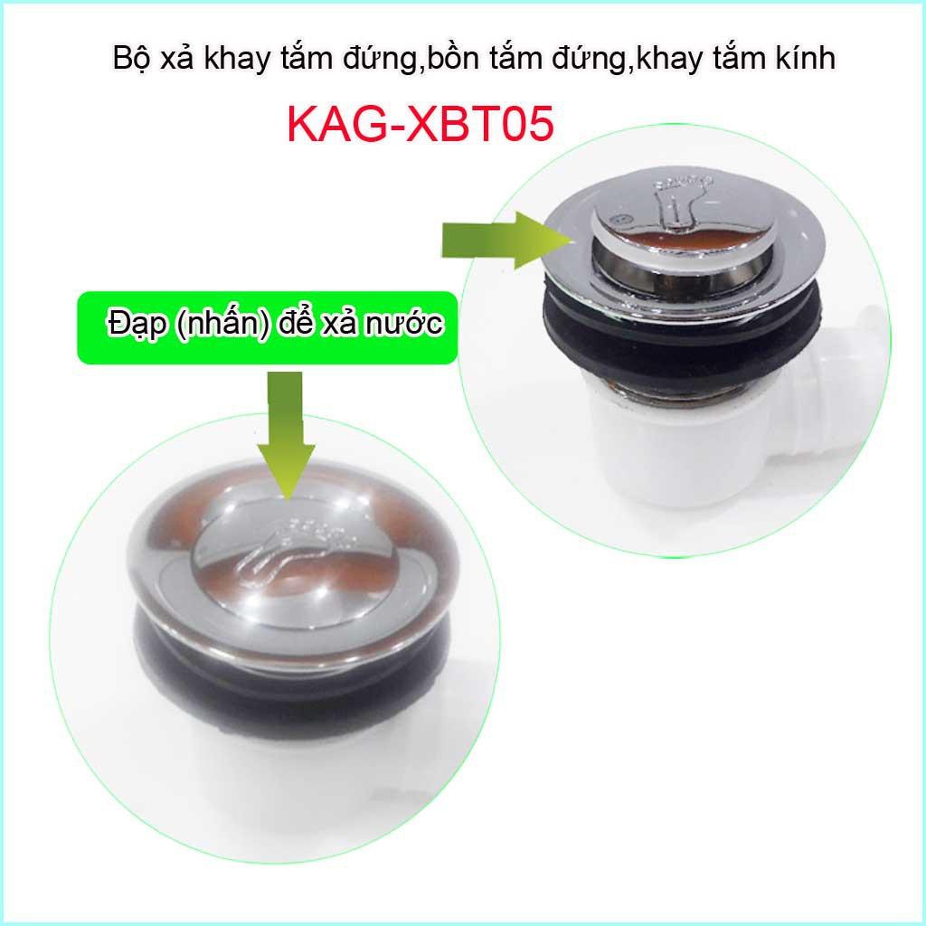 Xả bồn tắm đứng, xả bồn tắm kính KAG-XBT05 thoát nhanh sử dụng tốt -xả đạp chân