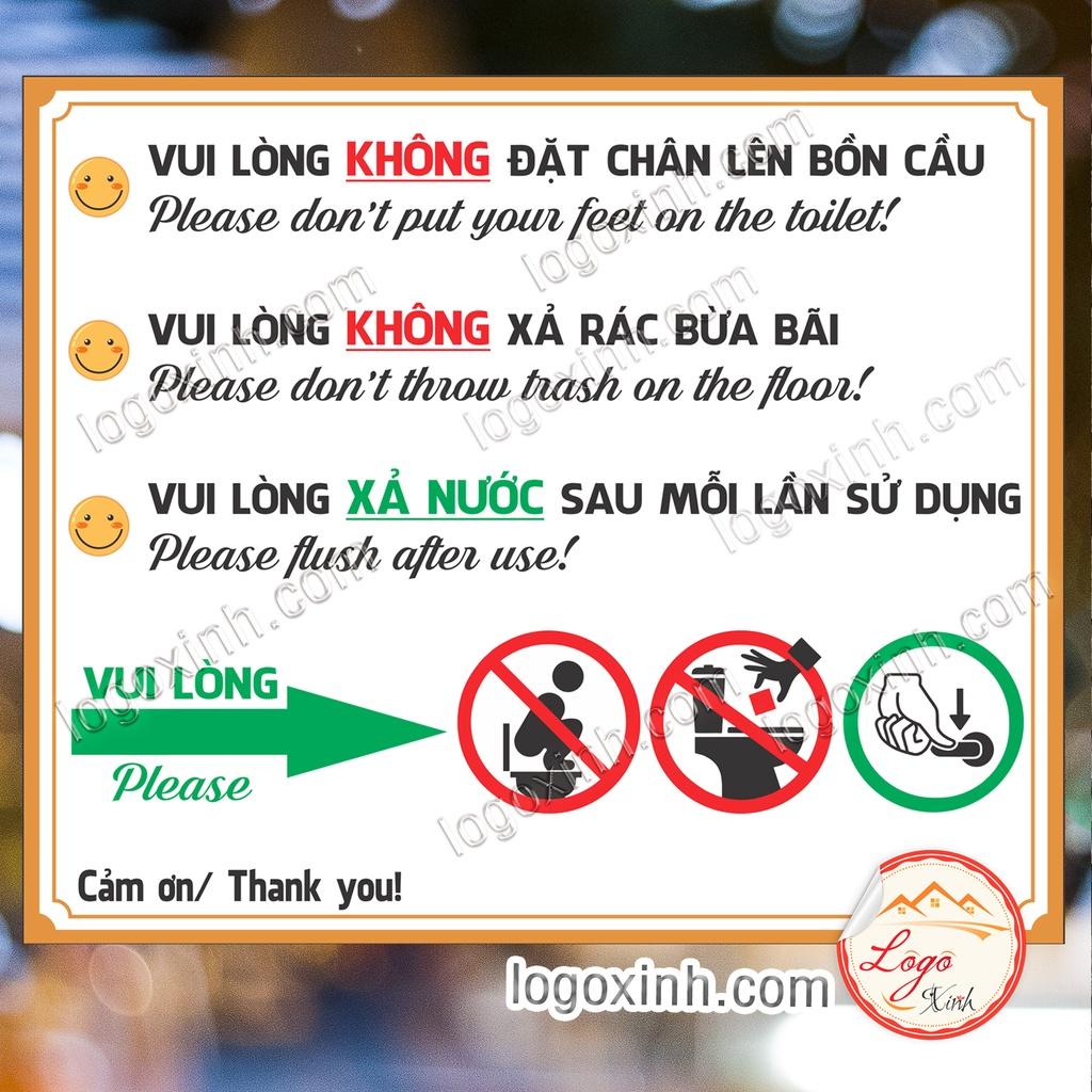 Sticker Trang Trí Nội Quy Nhà Vệ Sinh,Quy Tắc Nhà Vệ Sinh, Hướng Dẫn Sử Dụng Toilet Sạch Sẽ Đúng Cách,Toilet Rules