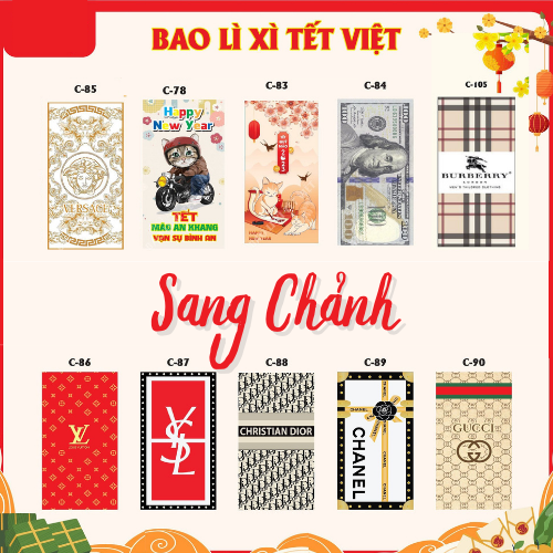 Bao Lì Xì 2023 Set 10 cái - Sang Chảnh