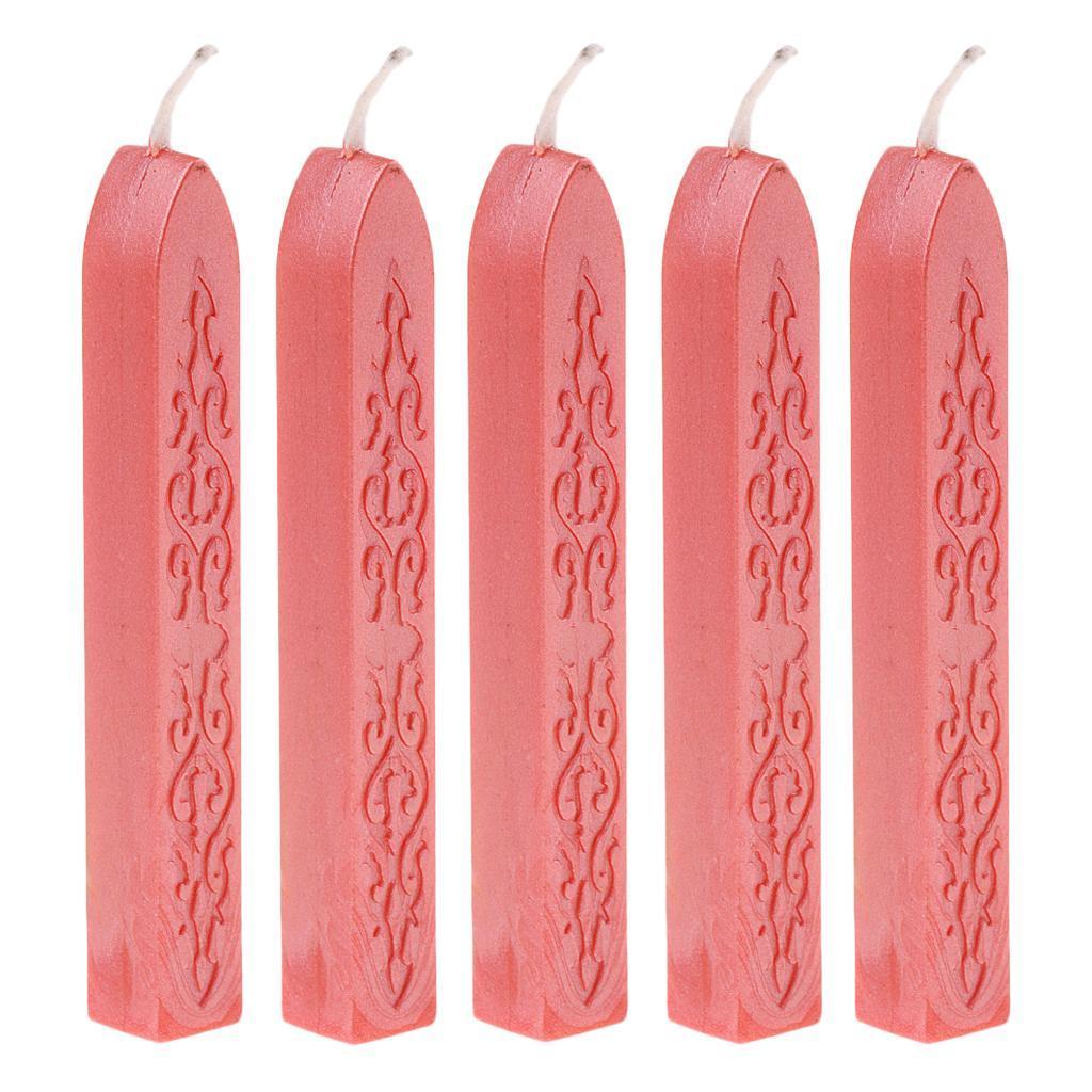 5 Pack Antique Sealing Wax Sticks with Wick for Postage Letter Envelope