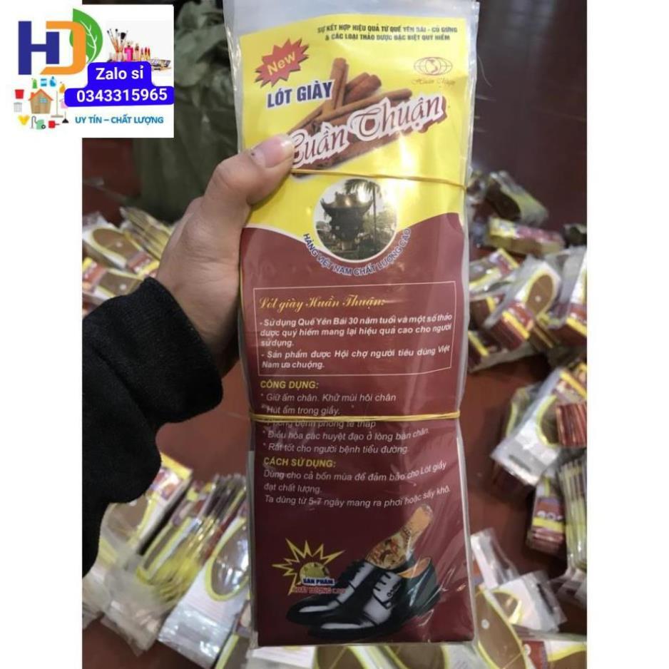 Bộ lót giày hương quế chống hôi chân 4 lớp - 2 chiếc 1 đôi