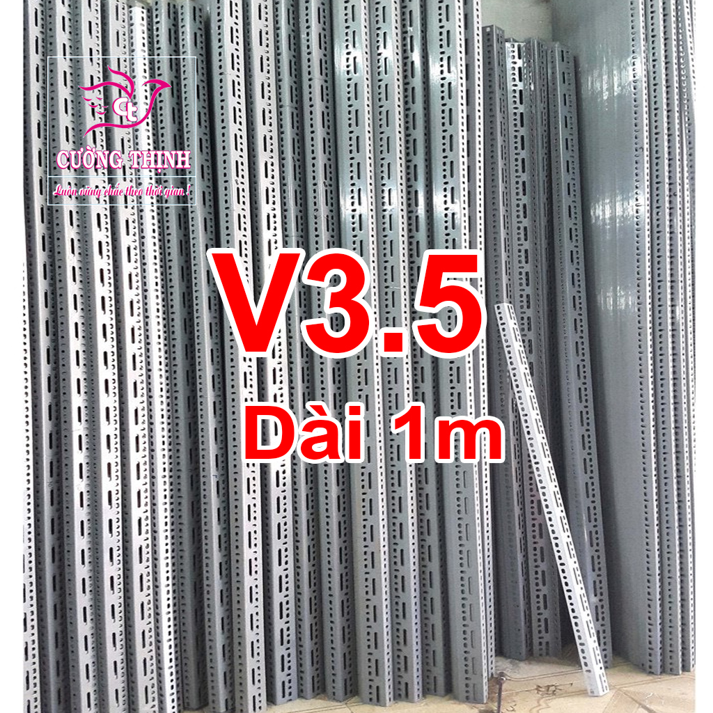 SẮT V LỖ (V3.5 dài 1m, dày 1,6mm) - Lắp ráp kệ sắt đa năng