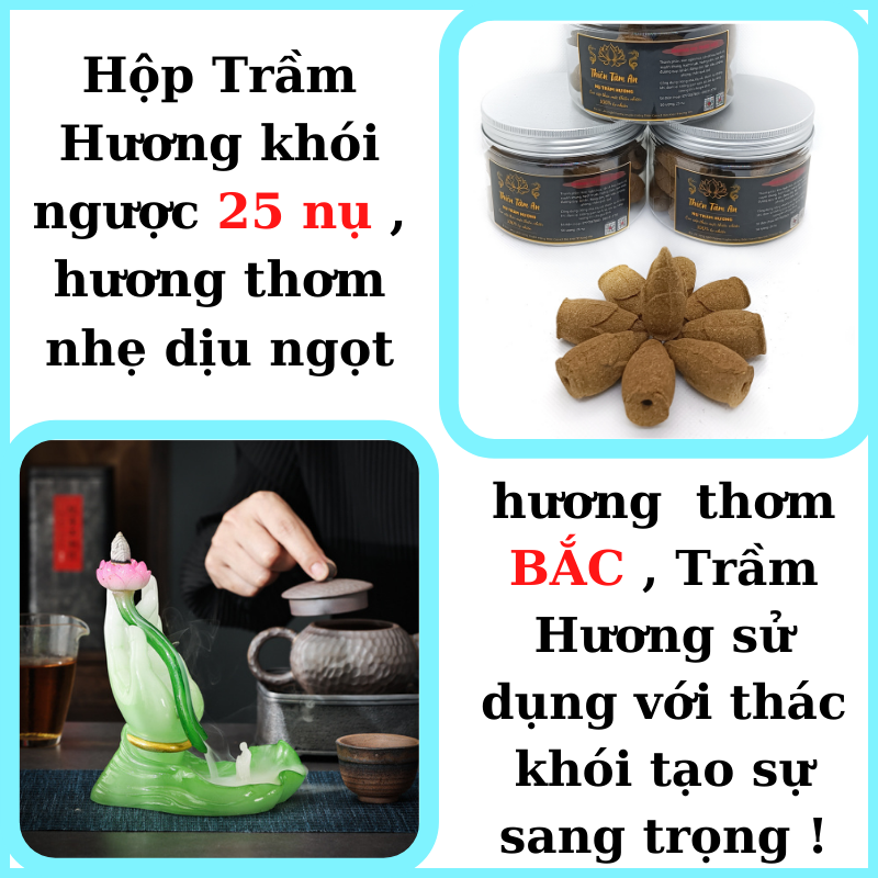 Trầm Hương - TRẦM NỤ THẢO MỘC khói ngược, hương bắc cao cấp tự nhiên 100%