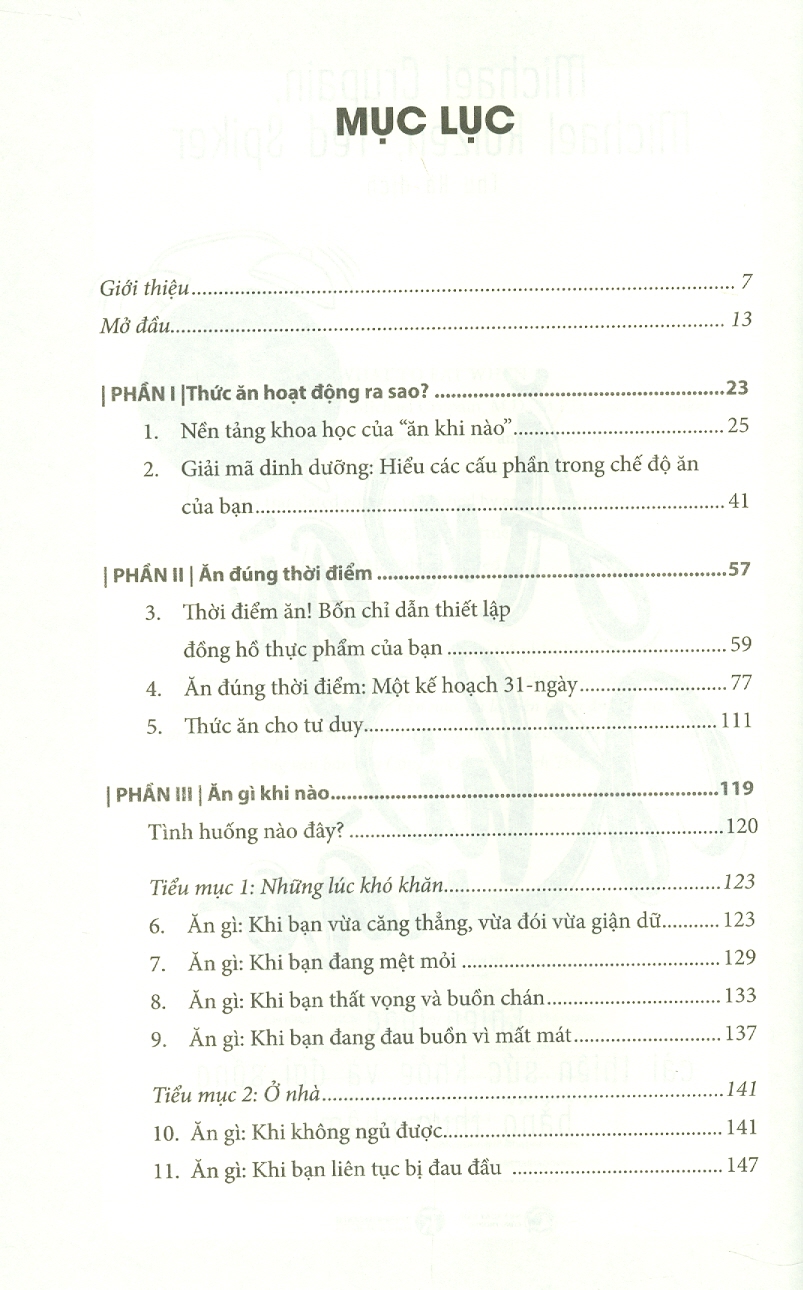 Ăn Gì Khi Nào - Chiến Lược Cải Thiện Sức Khỏe Và Đời Sống Bằng Thực Phẩm