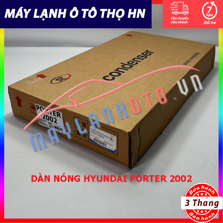 Dàn (giàn) nóng Hyundai 1,25T Porter 2002 Hàng xịn Hàn Quốc (hàng chính hãng nhập khẩu trực tiếp)