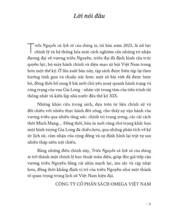 TRIỀU NGUYỄN VÀ LỊCH SỬ CỦA CHÚNG TA (tập hợp bài viết trên tạp chí Xưa và Nay)  - Omega Plus