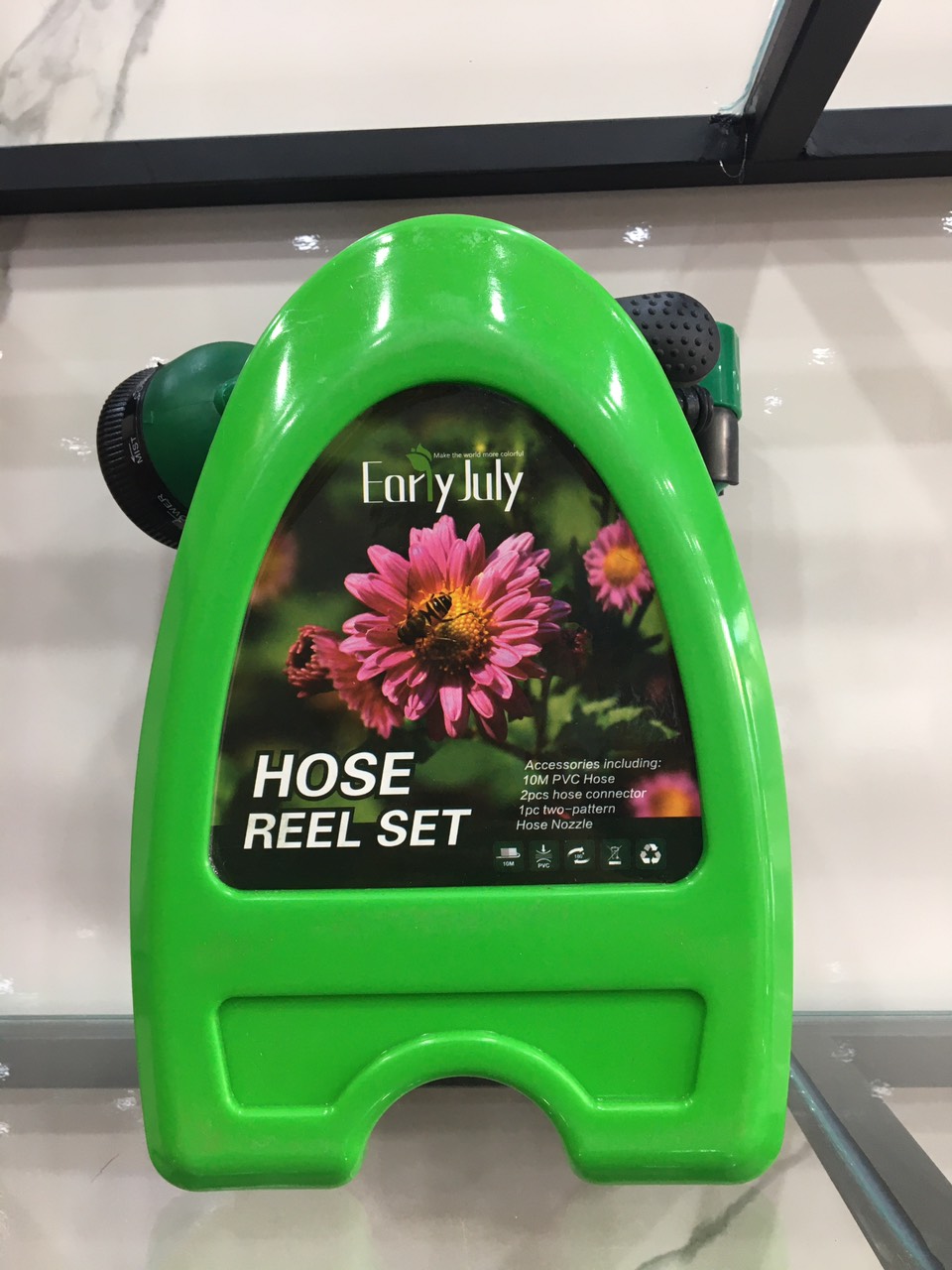 Bộ vòi xịt tưới cây, rửa xe Early July dây 10m nhỏ gọn, tiện lợi, có quai xách