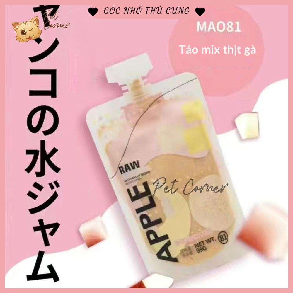 Súp thưởng trái cây TEB bổ sung chất xơ cho thú cưng, có nắp vặn tiện lợi (99gr)