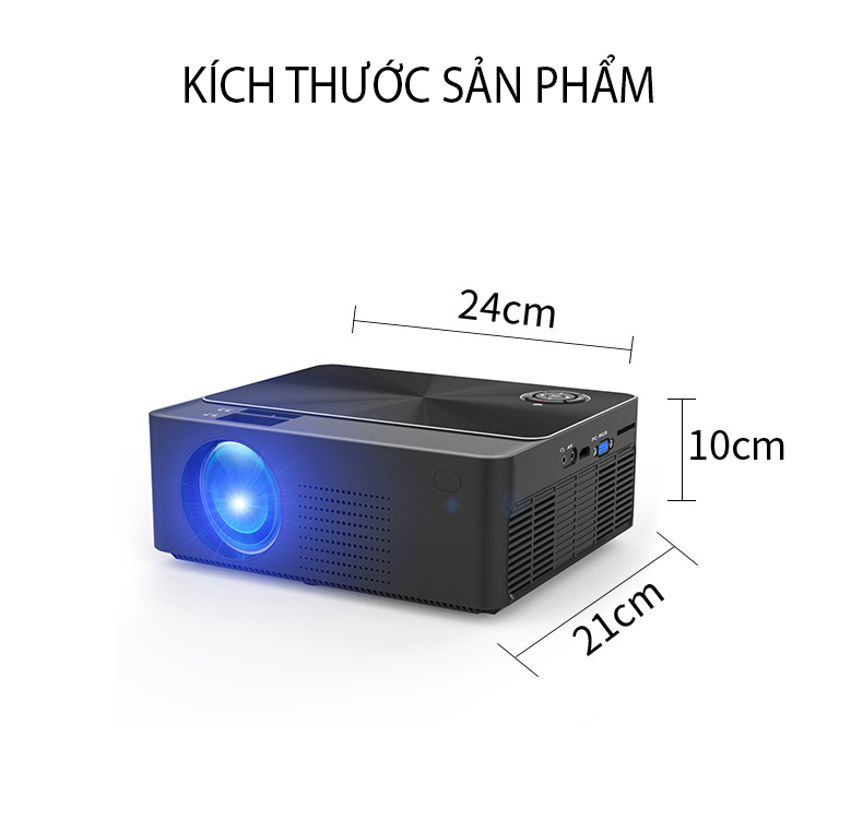 ROGTZ Máy Chiếu Mini Siêu Nét Kết Nối Bluetooth Wifi Chạy Hệ Điều Hành Android W2S Cao Cấp - Hàng Nhập Khẩu