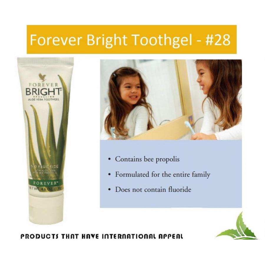 Combo 2 Tuýp Kem Đánh Răng Lô Hội Forever Bright Toothgel 130g/tuýp