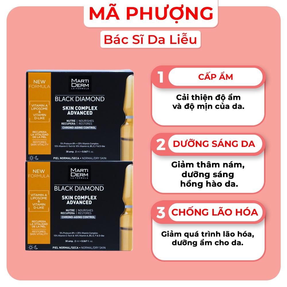 MARTIDERM BLACK DIAMOND AMPOULE tinh chất sáng da trẻ hóa da