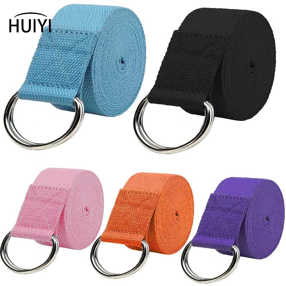 Dây đeo yoga  Dải kéo dài với vòng lặp kim loại D có thể điều chỉnh | Color: Rose Red