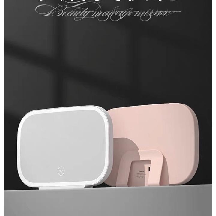Gương Trang Điểm Trên Ô Tô Với Đèn LED 3 Chế Độ Ánh Sáng Gắn Chắn Nắng Xe Hơi