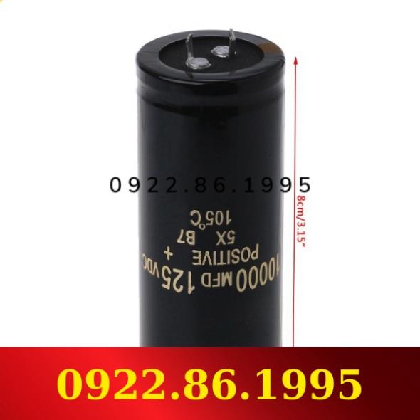Tụ hóa 125V 10000uF bằng nhôm chuyên dụng có thể thay tụ 120V 110V hàng mới về