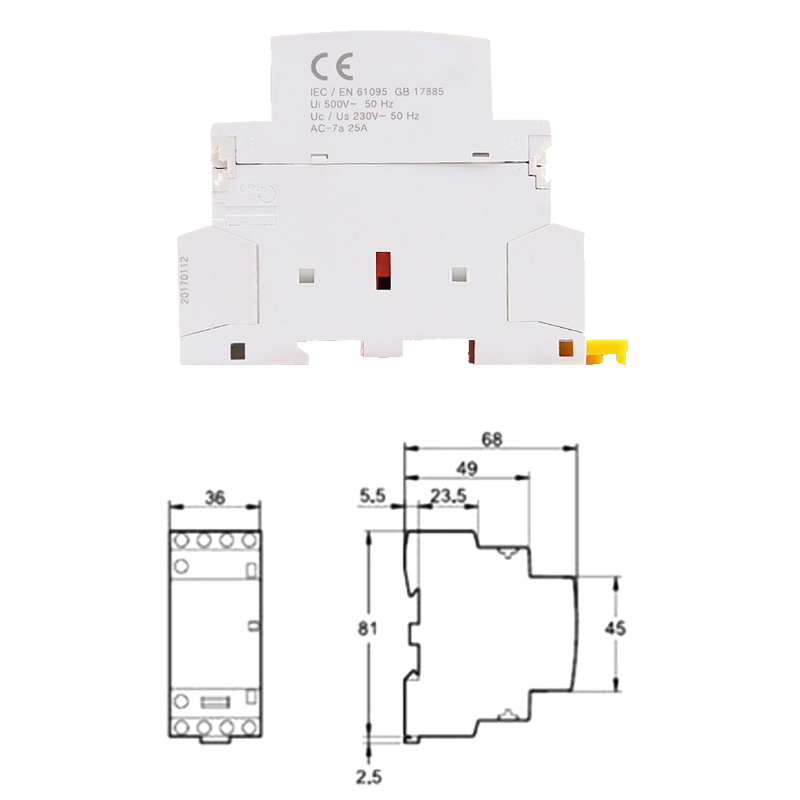 Bộ khởi động từ-contactor 220V-25A, 2NO2NC dùng làm bộ ATS tự động đóng nguồn dự phòng