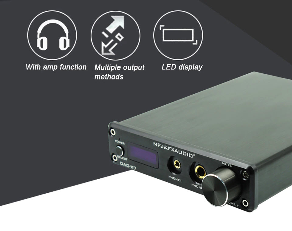 FX-AUDIO DAC-X7 - ĐẦU GIẢI MÃ DAC 384KHZ/32BIT DSD256 AnZ - Hàng Chính Hãng