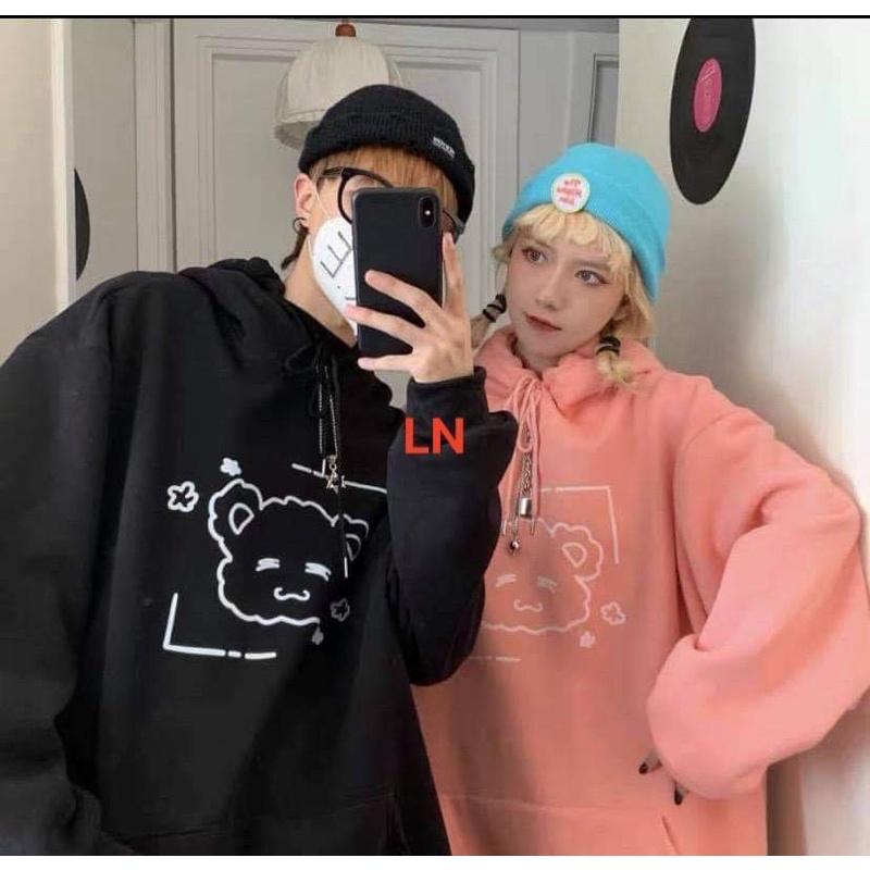 Áo hoodie gấu ô vuông TH6