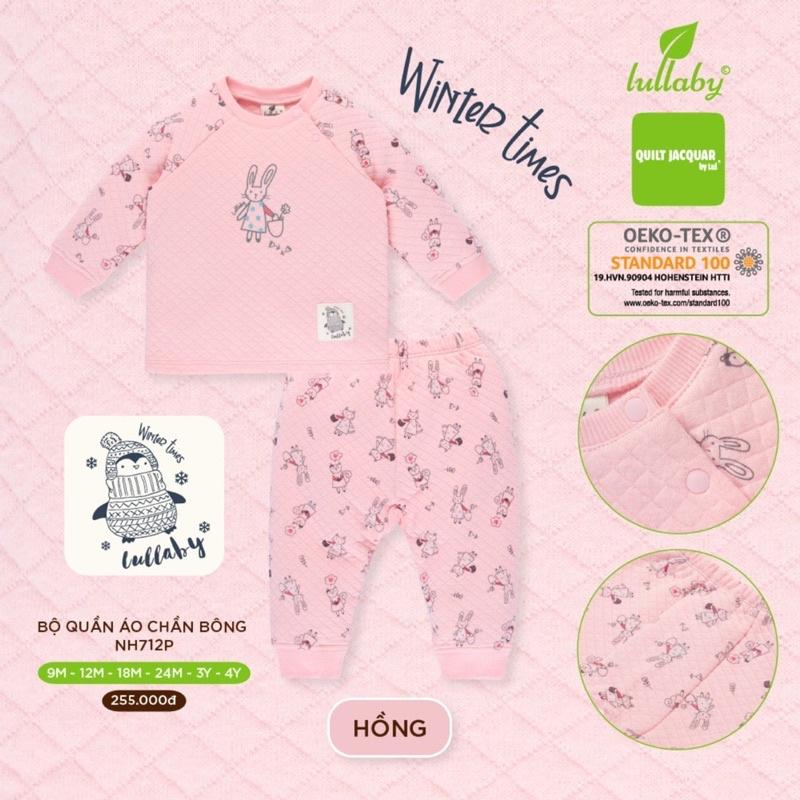 Bộ nỉ trần bông Lullaby (4 màu) mẫu mới size 6-9m tới 4y