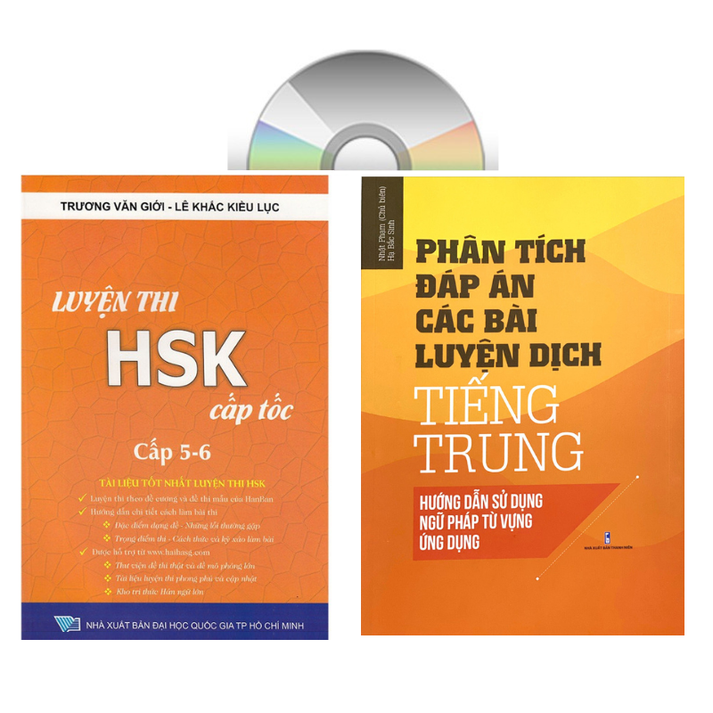 Sách - Combo: Luyện thi HSK cấp tốc tập 3  + Phân tích đáp án các bài luyện dịch Tiếng Trung + DVD tài liệu