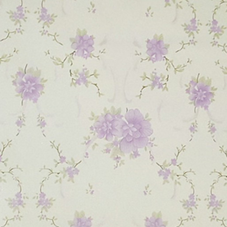 Cuộn 5m Decal Giấy Dán Tường Hai đóa hoa hồng tím (5m dài x 0.45m rộng