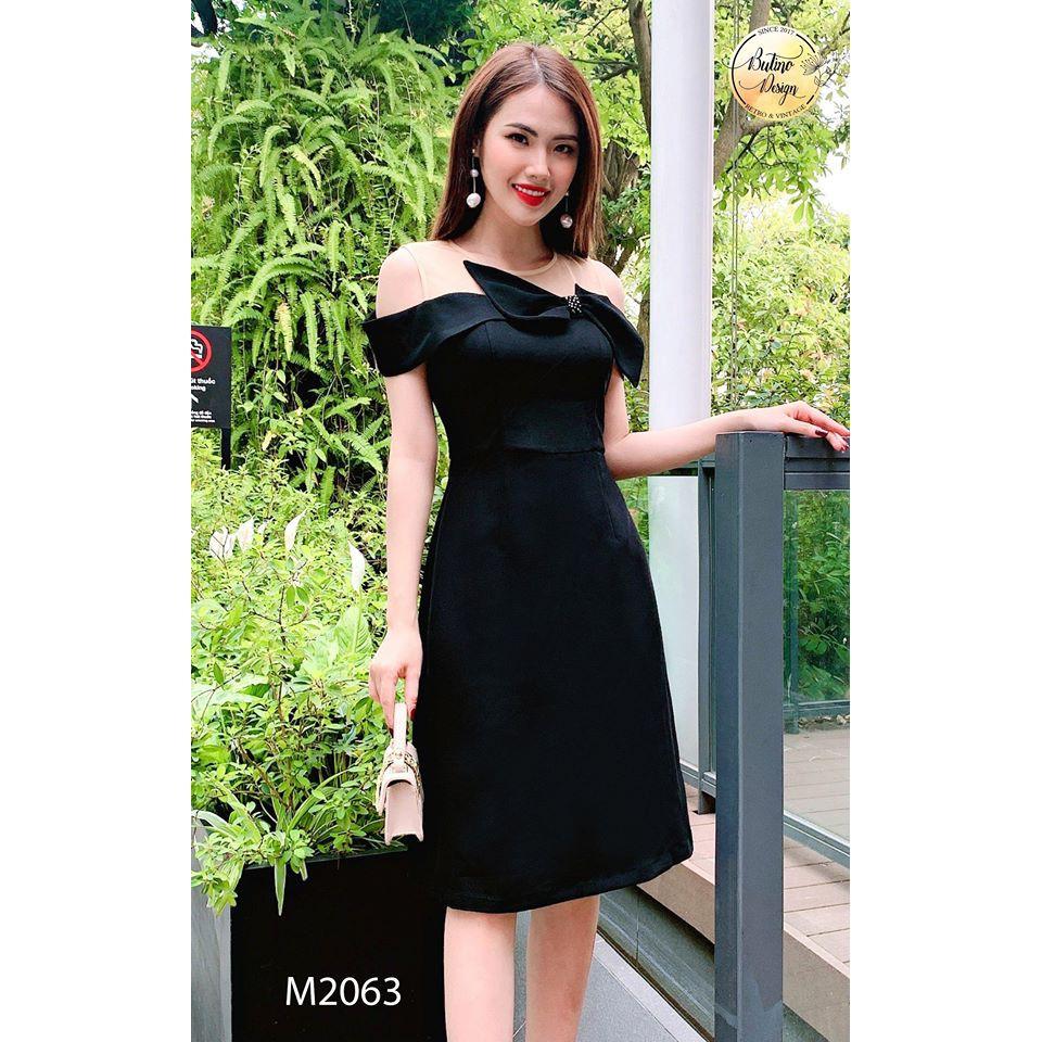 Váy đầm xòe M2063 Đỏ thời trang nữ hàng thiết kế Cao Cấp - 4 màu