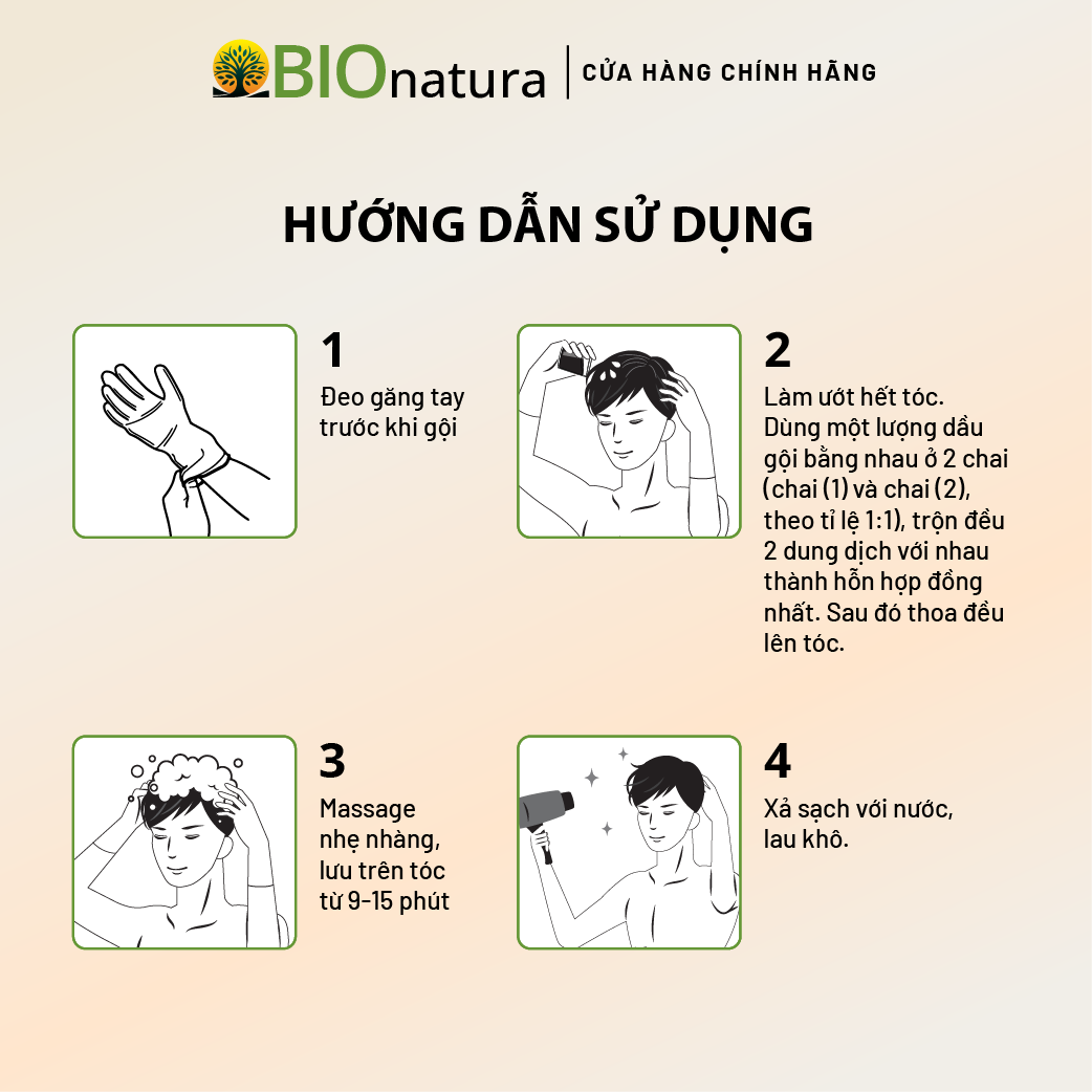 Dầu Gội Phủ Bạc Ôliu BIOnatura - Gội Phủ Đen - 200ml