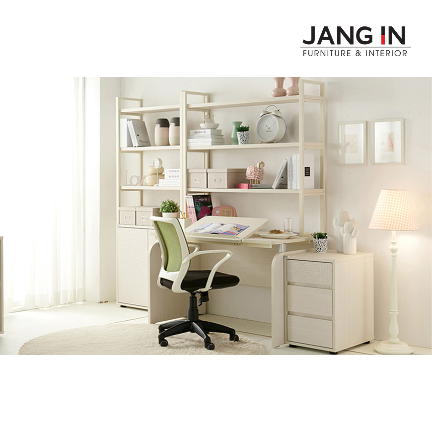Bàn Đ/C góc độ Almond + Monitor stand