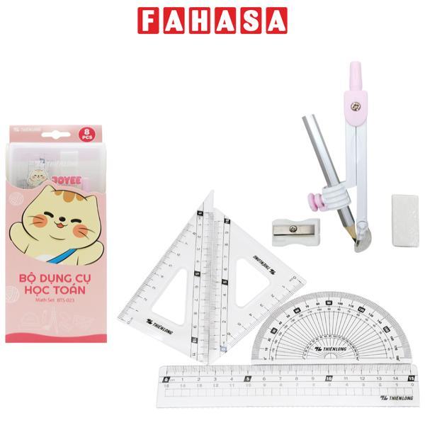 Bộ Thước Eke 8 Món - Thiên Long BTS-023 - Màu Hồng