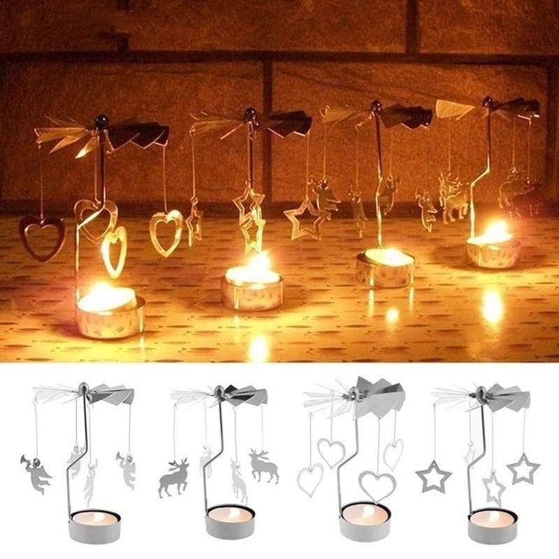 Chân nến kim loại hình tuần lộc trang trí giáng sinh