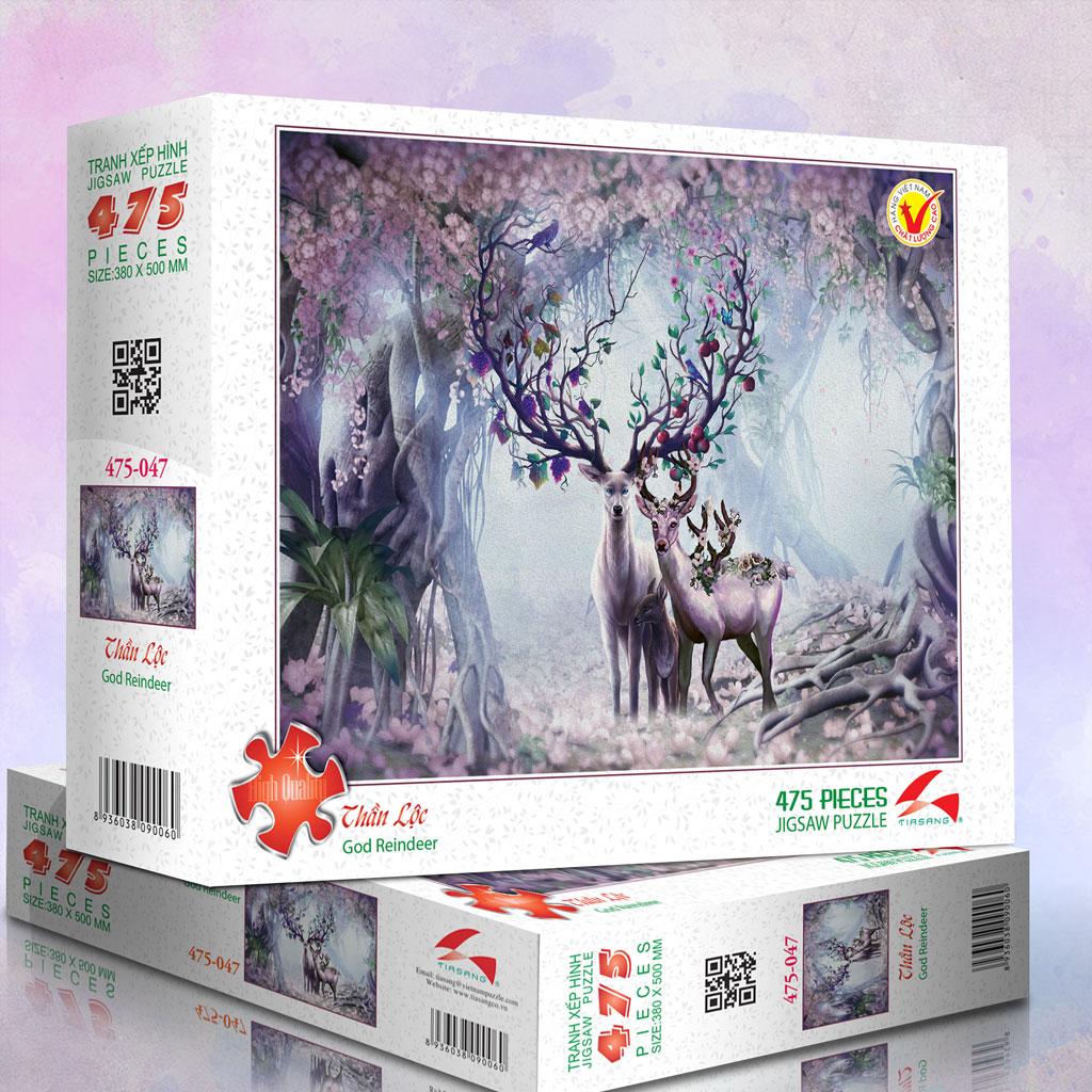 Tranh xếp Hình Tia Sáng Thần Lộc