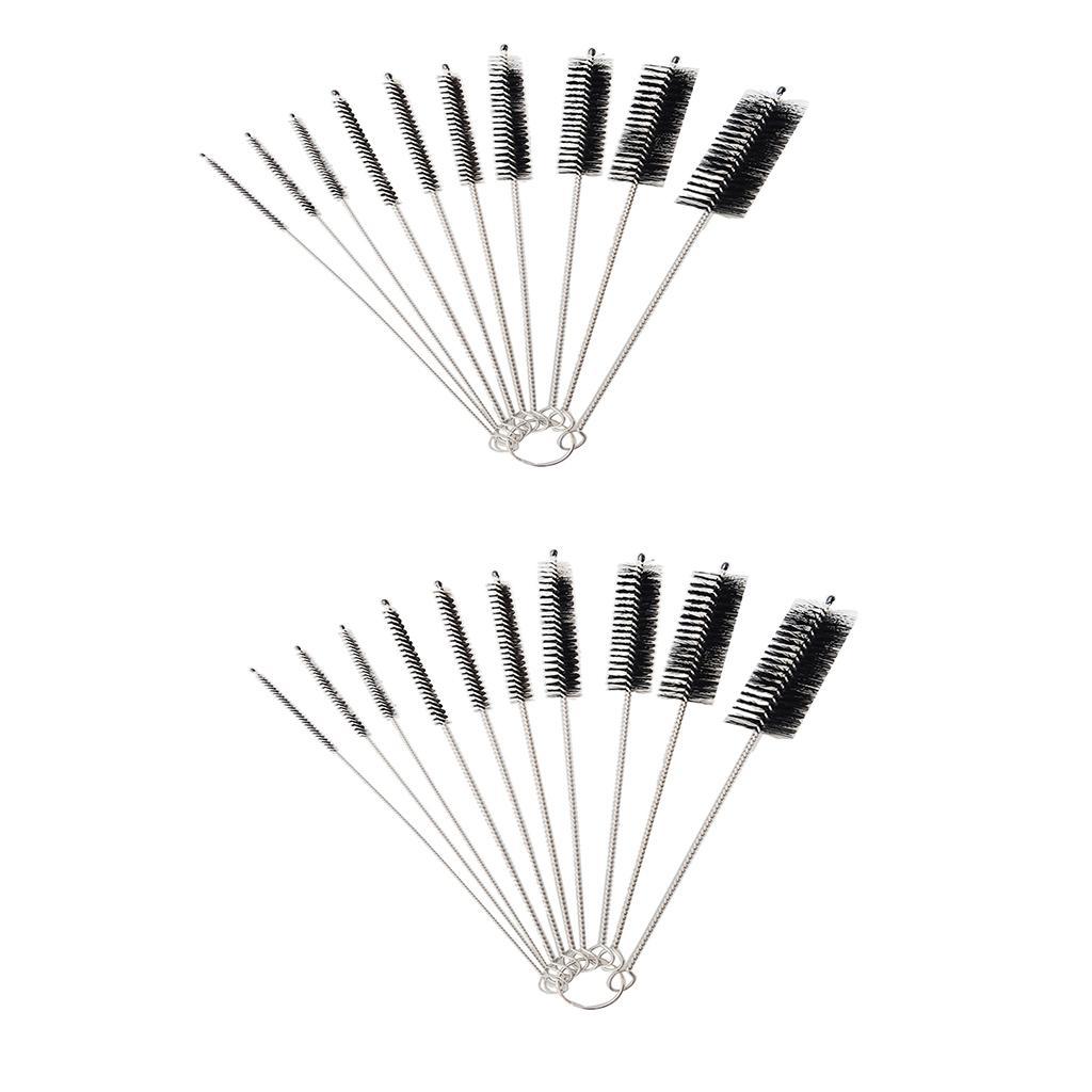 20pcs 20cm Abrasive Wire Brush Pipe Tube Cleaning Brush for Bottles,Test Tubes
