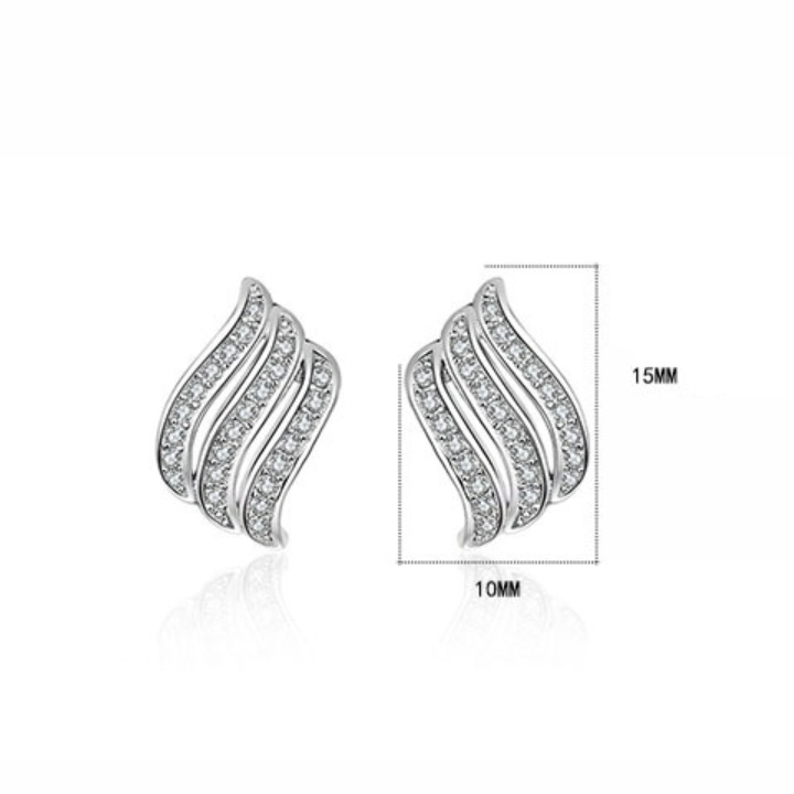 Bông tai đôi cánh nạm đá BHBT424