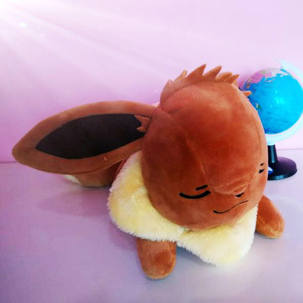 Gấu Bông Pokemon Eevee Nằm (40 Cm) Gb72 (Nâu Cam)