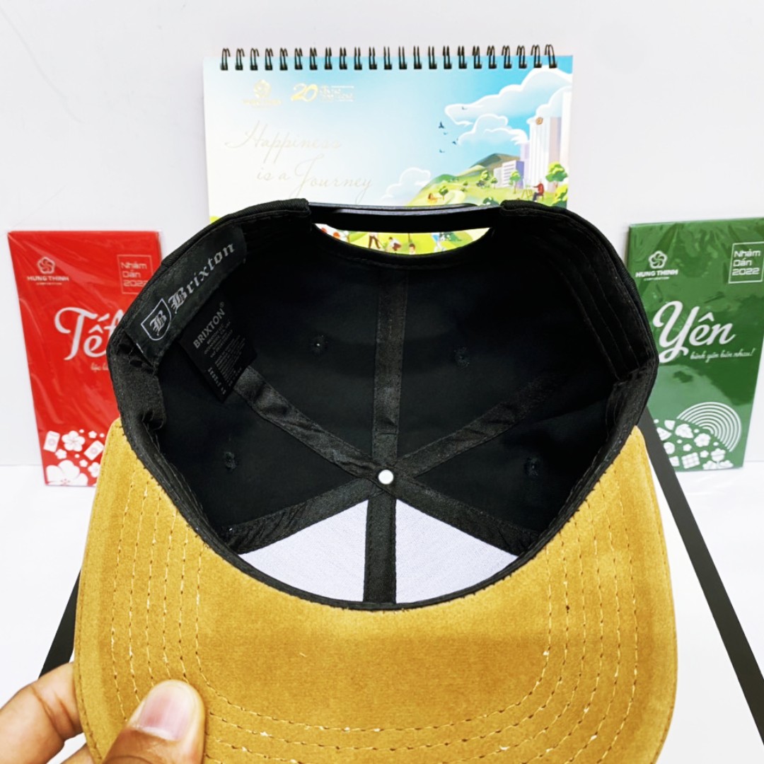 Mũ SnapBack Nam Nữ Thêu LoGo Brixton,Mỏ Nón Phối Da Lộn Cực Chất .