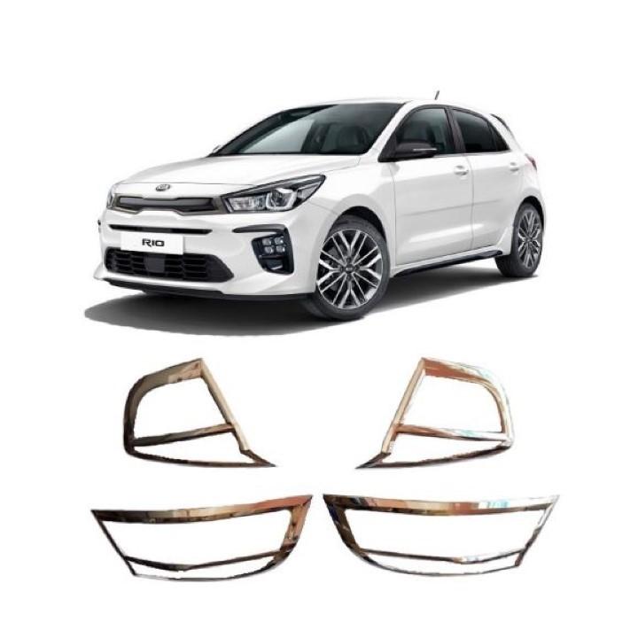 BỘ VIỀN ĐÈN SAU MẠ CROM DÀNH CHO XE KIA RIO SEDAN 2019
