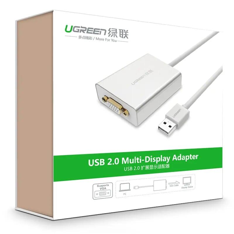 Ugreen UG4024440244TK 80CM Cáp chuyển USB 2.0 sang VGA cao cấp - HÀNG CHÍNH HÃNG