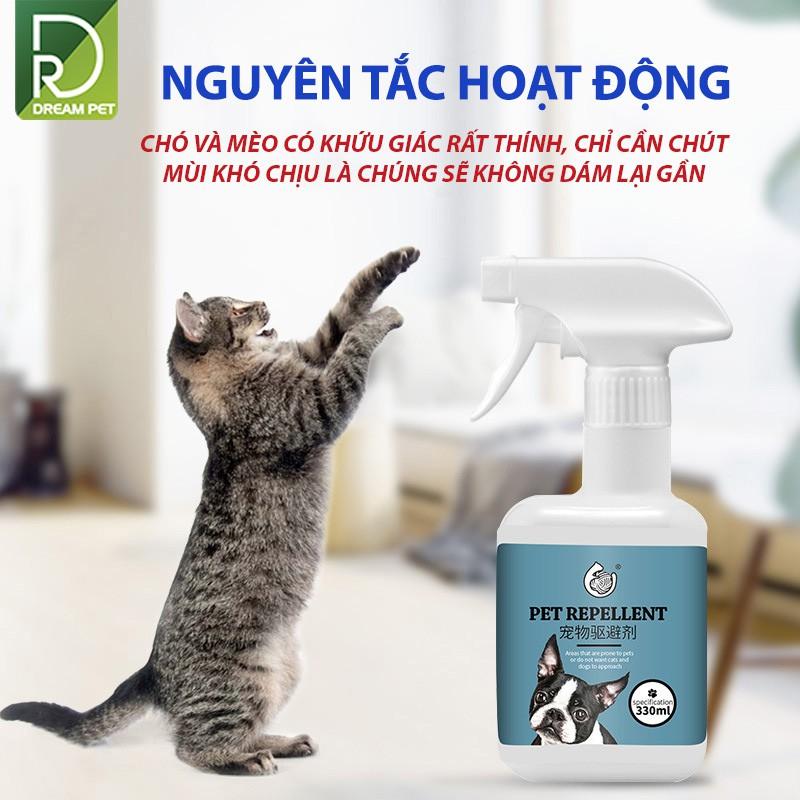 XỊT NGĂN CHẶN CHÓ, MÈO PHÓNG ẾU BỪA BÃI,CẮN PHÁ BỪA BÃI ( 330ml )