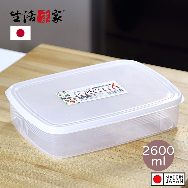 Hộp đựng thực phẩm 2,6L dùng được lò vi sóng nội địa Nhật Bản