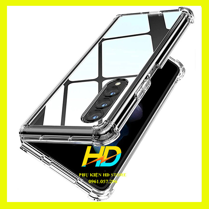 Ốp Lưng Trong Suốt Chống Sốc Cho Samsung Galaxy Z Fold3 5G Cao Cấp Không Ố Màu,Bảo Vệ Camera