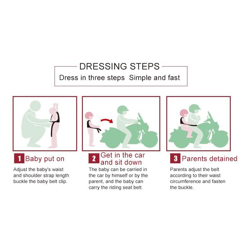 Trẻ Em Cao Cấp Xe Đạp Xe Máy Xe Đạp An Toàn Dây Đai Dây Đeo Dây Có Thể Điều Chỉnh