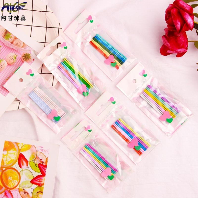 Set 10 Kẹp Tăm Nhiều Màu Sắc Kiểu Hàn Quốc Cực Xinh Xắn
