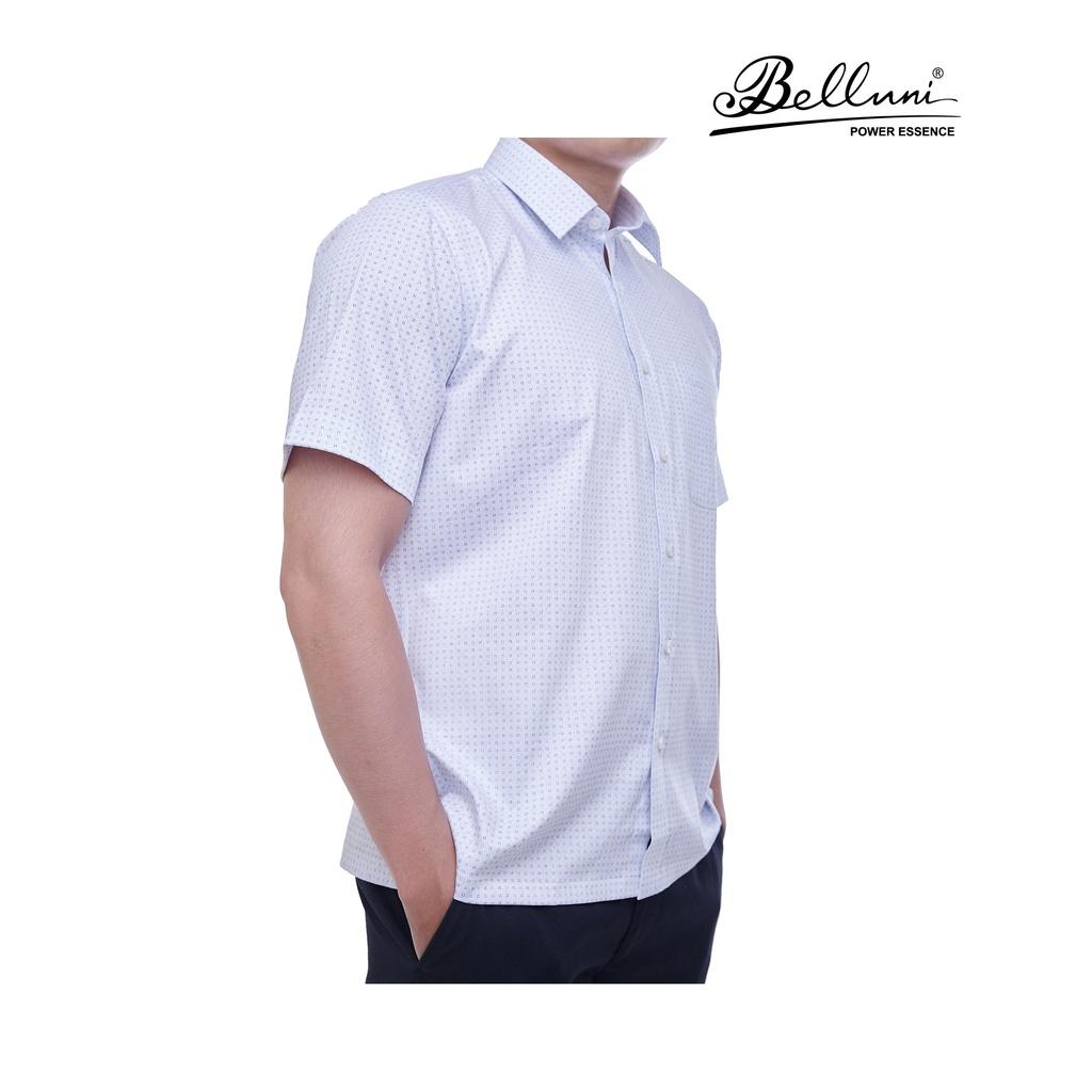 Áo sơ mi nam ngắn tay BELLUNI hoạ tiết in vải tre sang trọng - ABN.BPS.BE.212.W1