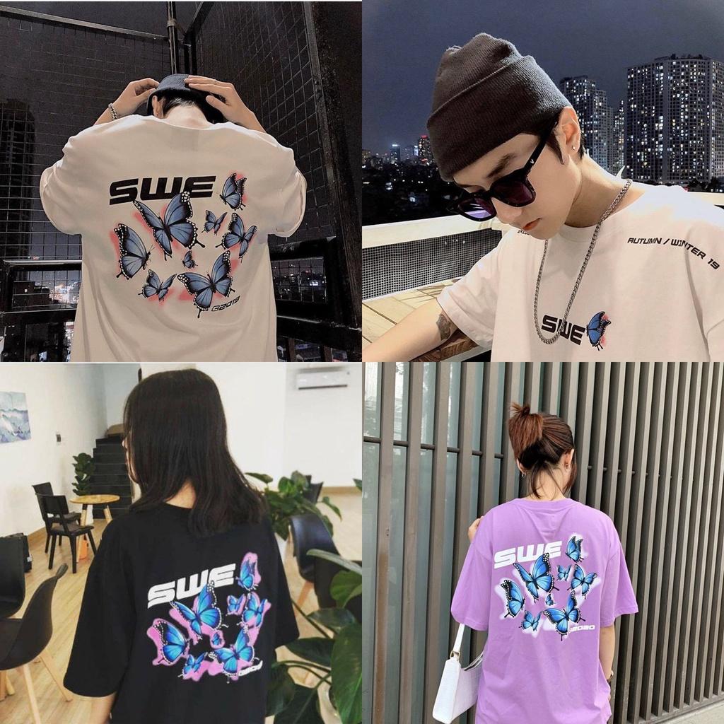 Áo Thun Local Brand Swe Bướm Tay Lỡ Oversize Unisex Full Mạc