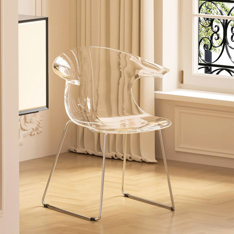 Ghế nhựa trong suốt lưng tựa cong CC01001-PC Nội thất Capta