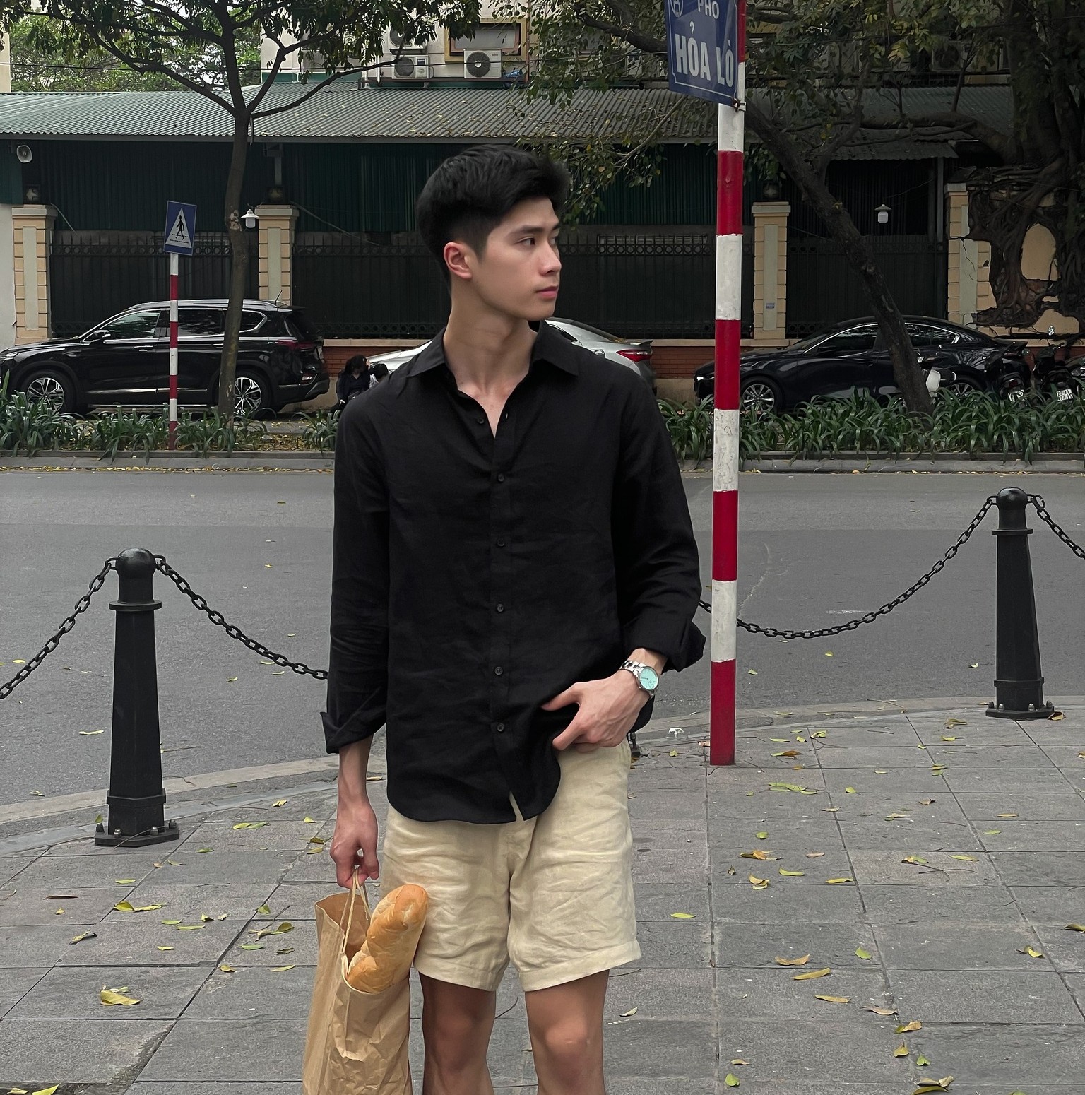Sơ Mi Nam Đũi Linen Màu Trắng Đi Biển Đũi Việt MS08