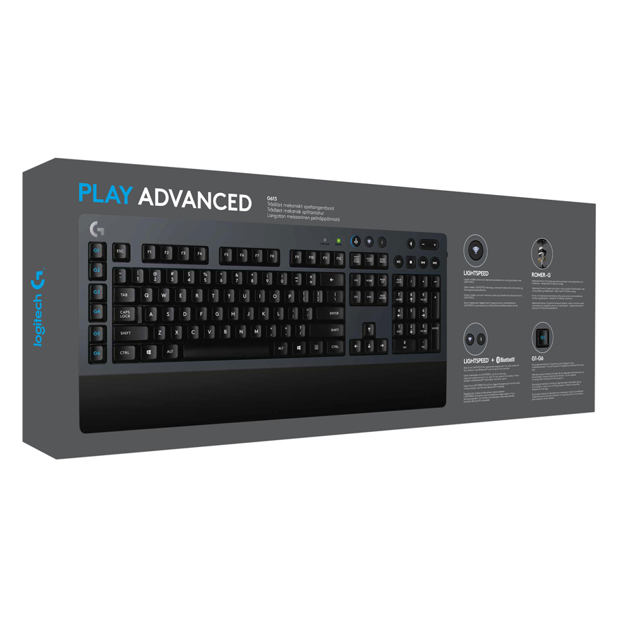 Bàn Phím Cơ Không Dây Logitech G613 Romer-G Switch Full-Size - Hàng Chính Hãng