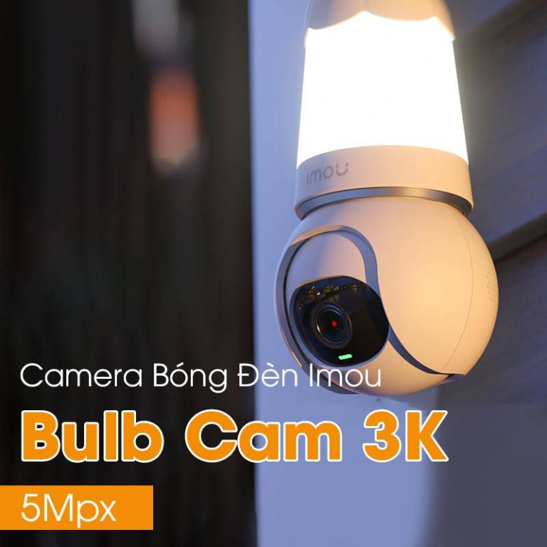 Camera bóng đèn IMOU Bulb Cam IPC-S6DP 2K/ 3K, quay quét 360 độ, có màu ban đêm, đàm thoại 2 chiều, phát hiện xe cộ - Hàng chính hãng